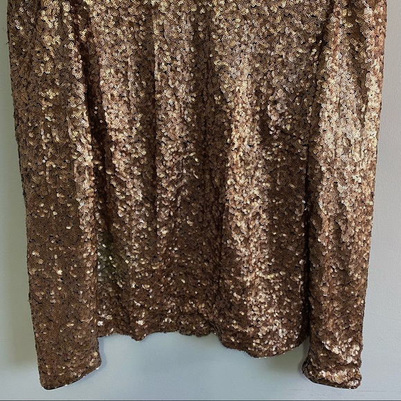 Nicole Miller Rose Gold Sequin Top - Picture 6 of 16